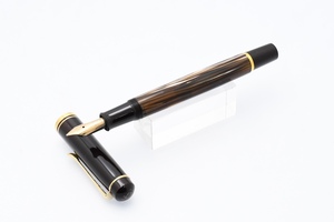 PELIKAN 14C-585 M ペリカン スーべレーン ブラウン 吸入式 万年筆 筆記用具 ■24394