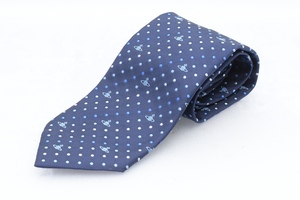 Vivienne Westwood necktie Vivienne Westwood o-b dot navy blue silk #24462