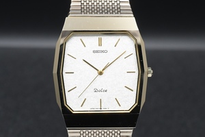 SEIKO Dolce Ref:9531-5150 Seiko Dolce square white face quartz men's wristwatch 