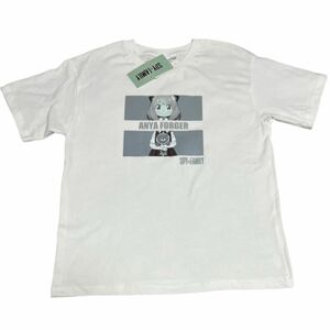 Lサイズ SPY×FAMILY アーニャ Tシャツ トップス 半袖 ホワイト 白 スパイファミリー 新品 未使用 タグ付き 婦人服