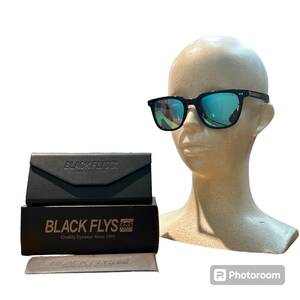  новый товар не использовался BLACK FLYS FLY STACY(POL) черный - серебряный / голубой зеркало поляризирующая линза Black Fly солнцезащитные очки BF-14506-10