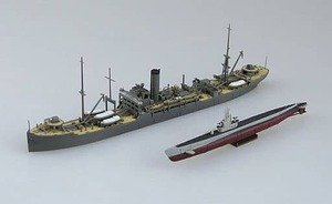 アオシマ文化教材社 プラモデル 1/700 ウォーターラインシリーズ 給糧艦 間宮最終時＆米潜水艦シーライオン 未開封品