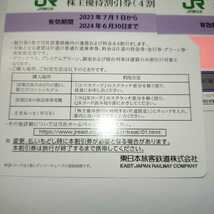 番号通知可 JR東日本株主優待券 1-9枚 即決2350円 2枚以上送料無料_画像5