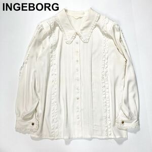 INGEBORG インゲボルグ レースブラウス ホワイト レディース B52413-119