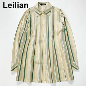 Leilian レリアン ストライプシャツ ブラウス 9号 M レディース B52413-116