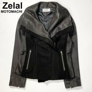 MOTOMACHI Zelal 元町ゼラール やぎ革 レザー ライダースジャケット ブラック 11AR レディース B42429-110
