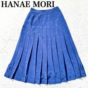 HANAE MORI ハナエモリ プリーツスカート 蝶 バタフライ レトロ 9号 レディース C52409-17