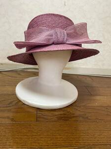 ☆イタリー製藤ピンクのお洒落な帽子