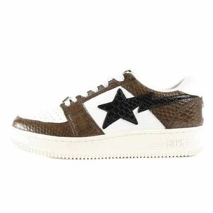 希少 Bape sta Low Snake brown US10 28cm エイプ ベイプスタ