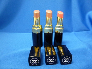 【T18344】CHANEL ROUGE COCO 52 54 55 シャネル ココ リップ 口紅　ジャンク品