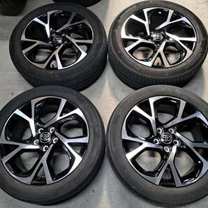 【良品/2019年製】 トヨタ C-HR 純正 18×7J +50 5H114.3 ハブ径60mm ミシュラン PRYMACY3 225/50R18 カローラクロス 流用 ノーマル戻しの画像1