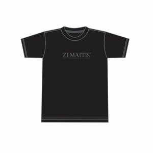 送料無料 新品 ZEMAITIS Logo T-Shirt, Extra Large ゼマイティス 半袖 Tシャツ メンズ XLサイズ 黒 ブラック black コットン100% ロックT
