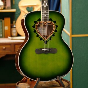 送料無料 新品 Zemaitis ゼマイティス アコースティックギター エレアコ AAJ-3000HW-E Green Burst ジャンボ 検品済出荷