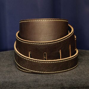 LM Products LS-2804H Chocolate Craftsman Leather ギターストラップ 革