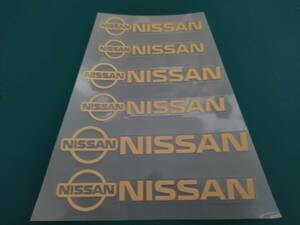 【送料無料】 NISSAN(日産) 耐熱ステッカー サンド色 大中小６枚セット ③　NISMO ニスモ