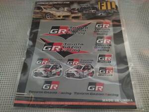 送料無料　GR Racing ステッカー ver1 横12.5cm×縦12.3cm ① ガズーレーシング