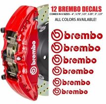 Bremboステッカー レッド 横11cm×縦13cm (１シート＝大中小　計６枚)　ブレンボ_画像1