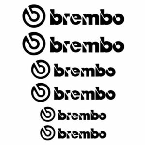 Bremboステッカー ブラック 横11cm×縦13cm (１シート＝大中小　計６枚)　ブレンボ　