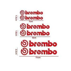 Bremboステッカー レッド 横11cm×縦13cm (１シート＝大中小 計６枚) ブレンボの画像2