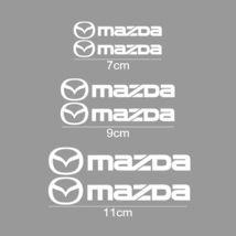 【送料無料】 MAZDA(マツダ) 耐熱ステッカー ブラック 大中小６枚セット ③_画像2