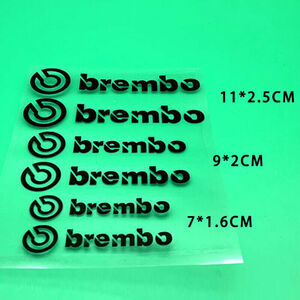 Bremboステッカー ブラック 横11cm×縦13cm (１シート＝大中小　計６枚)　ブレンボ