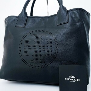 1 иен # не использовался класс #Tory Burch Tory Burch гарантия имеется Logo большая сумка бизнес большая вместимость A4 женский мужской кожа черный чёрный 