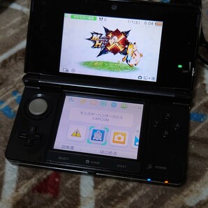 3DS 本体 充電器 タッチペン SDカード モンスターハンタークロスの画像3