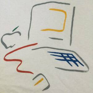 激レア◎80-90's AppleアップルMacintoshマッキントッシュTシャツUSA製/検ヴィンテージHanesハーレー企業物