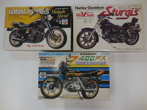 Union plastic model 3 point . summarize not yet constructed KAWASAKI Z400FX / YAMAHA XS-1100LG / Harley Davidson Star jis Union 