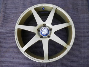 レイズ アルミホイール Rays VERSUS 17インチ 17×7JJ 5H インセット ＋50 PCD 100mm ハブ径 64mm ゴールド 1本 のみ 中古