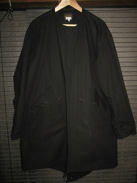 SUNNY SPORTS MODS COAT M BLACK サニースポーツ ノーカラー モッズコート ブラック