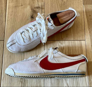 美品 貴重　ナイキ コルテッツ 白×赤 復刻 2003年製 NIKE ORIGINAL CORTEZ 24cm　US6 ワッフル レディース　 レザーコルテッツ