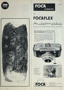 稀少・広告！1960年代フォカフレックス カメラ広告/Focaflex Automatic/フレンチ/C