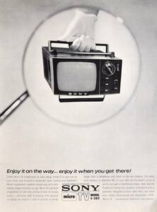 稀少！広告/1964年ソニー・テレビ広告/Sony micro TV/電化製品/昭和レトロ/S