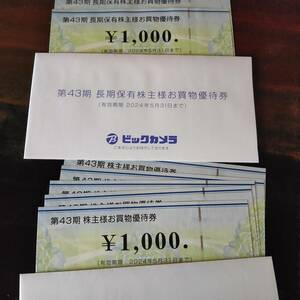 ビックカメラ　株主優待券7000円分（期限:2024年5月31日）