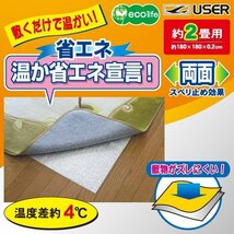 数量限定【新品】アルミ断熱 断熱シート 断熱フィルム 温か省エネ宣言 2畳(180×180cm) U-3.99 ＠_画像3