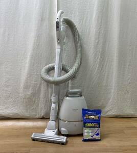 M12224[HITACHI] Hitachi electric vacuum cleaner CV-VF70 paper pack type cleaner white 2019 year powerful air head installing operation goods beautiful goods 