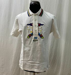 M5293[CASTELBAJAC ] lady's rental terupa Jack polo-shirt with short sleeves size 1 cotton 100% old clothes 