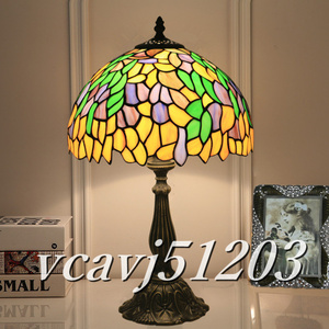 ◆綺麗◆芸術品◆ステンドランプ ステンドグラス レトロな雰囲気 テーブルスタンド 花柄 照明 ランプ 室内装飾 ティファニー技法