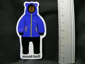 [ Mont Bell ] Bear - sticker ( blue )