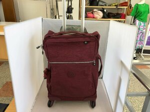 【KIPLING】キプリング　キャリーバッグ　ボルドー　ナイロン　SY02-F65