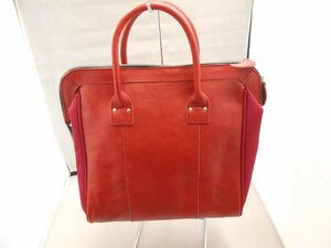 [.]hige handbag ( briefcase ) leather red SY02-RL7