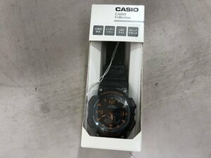 【CASIO】カシオ　AQ-SB10W-8AJH　メンズ腕時計　ブラック×オレンジ　SY02-F7V