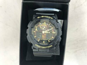 【CASIO　G-SHOCK】カシオジーショック　GA-100CF-1A9JF　腕時計　カーキ系カモ柄×ブラック　SY02-EV4