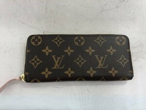 【Louis Vuitton】　ルイ・ヴィトン モノグラム　M61298　ポルトフォィユクレマンス　ラウンドジップ長財布　ブラウン　SY02-EUV