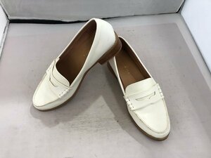 [ORiental TRaffic]olientaru трафик дамский монета Loafer слоновая кость кожа 24.5cm SY02-EQA