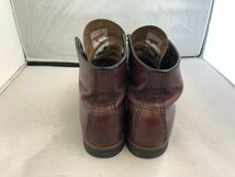 【RED WING　BECKMAN　ROUND-TOE　BOOTS】レッドウイング　メンズ編み上げブーツ　ボルドーブラウン　レザー　26cm　SY02-EVH_画像5