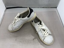 【adidas　STAN SMITH】アディダススタンスミス　レディススニーカー　ホワイト×ネイビー　レザー　24.5cm　SY02-F3H_画像1