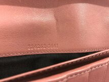 【GUCCI】グッチ　GGマーク　チェーンショルダー長財布　サーモンピンク　レザー　SY02-F3F_画像9