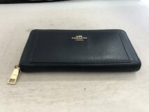 【COACH】コーチ　ラウンドジップ長財布　ネイビー　レザー SY02-EXI_画像3